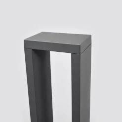 Lucande Jupp LED tuinpadverlichting, set van 4, 60 cm, antraciet, IP54