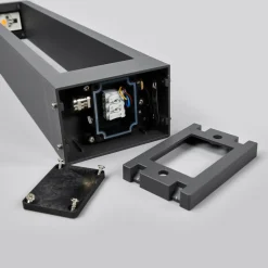 Lucande Jupp LED tuinpadverlichting, set van 4, 60 cm, antraciet, IP54