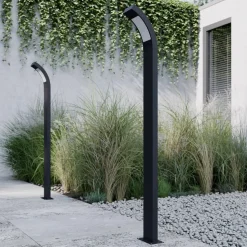 Lucande Juvia LED tuinpadverlichting, 100cm, antraciet, metaal, IP54