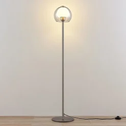 Lucande Kaiya vloerlamp met glazen kap