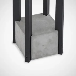 Lucande Kalisa tuinpadverlichting, E27, IP44, 70 cm, grijs, metaal