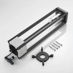 Lucande Kalisa tuinpadverlichting, E27, IP44, 70 cm, grijs, metaal