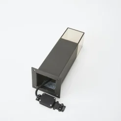 Lucande Keke sokkellamp, hoogte 30 cm, antraciet, aluminium