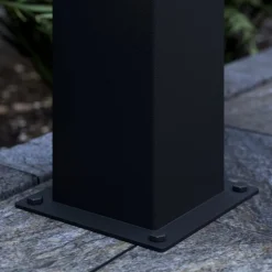 Lucande Keke sokkellamp, hoogte 50 cm, antraciet, aluminium