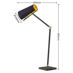 Lucande Kemoni tafellamp met stoffen kap