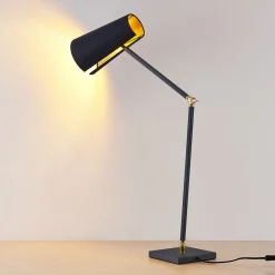 Lucande Kemoni tafellamp met stoffen kap