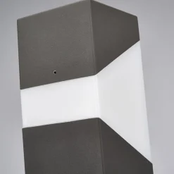 Lucande Kiran sokkellamp, 60 cm, sensor, grijs, IP44, E27