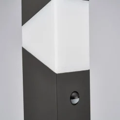 Lucande Kiran sokkellamp, 60 cm, sensor, grijs, IP44, E27