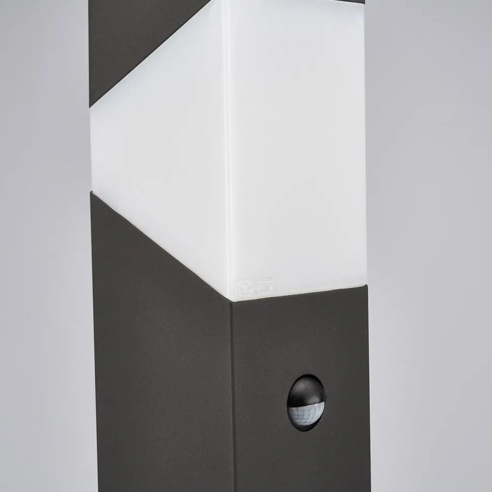 Lucande Kiran sokkellamp, 60 cm, sensor, grijs, IP44, E27