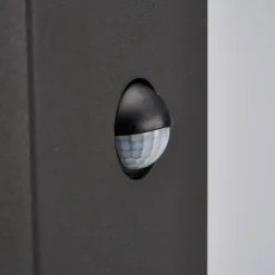 Lucande Kiran sokkellamp, 60 cm, sensor, grijs, IP44, E27