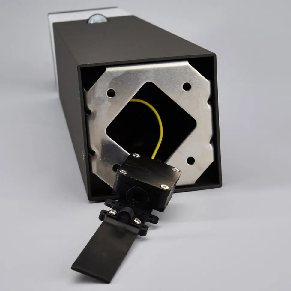 Lucande Kiran sokkellamp, 60 cm, sensor, grijs, IP44, E27