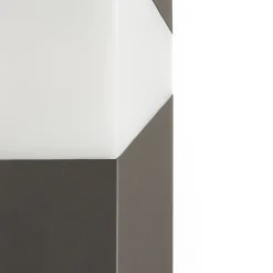 Lucande Kiran tuinpadverlichting, 100 cm, grijs, metaal, IP44, E27