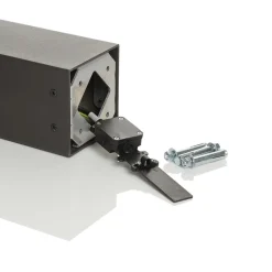 Lucande Kiran tuinpadverlichting, 100 cm, grijs, metaal, IP44, E27