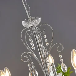 Lucande kroonluchter Solveig, Ø 60 cm, 5-lamps, chroom