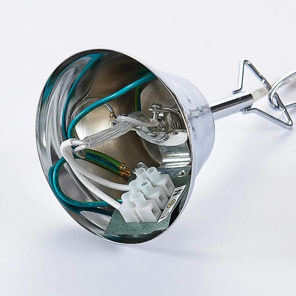 Lucande kroonluchter Solveig, Ø 60 cm, 5-lamps, chroom