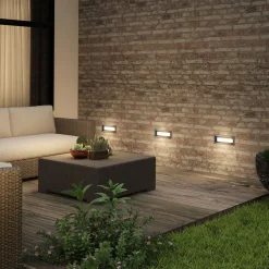 Lucande Lachlain LED-wandinbouwarmatuur v.buiten