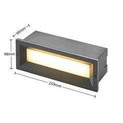 Lucande Lachlain LED-wandinbouwarmatuur v.buiten