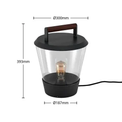 Lucande Larkyn tafellamp, buitendecoratie