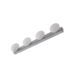 Lucande LED badkamer wandlamp Myrra, chroom, glas, 60 cm, IP44