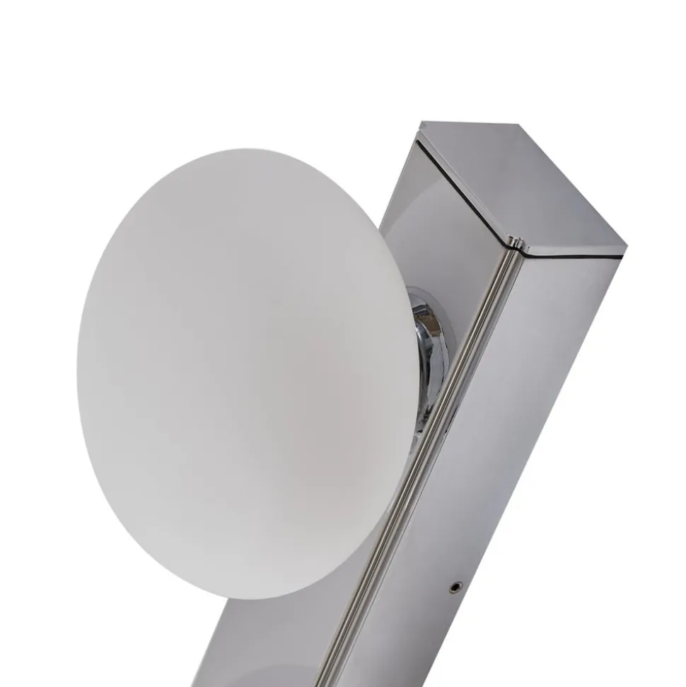 Lucande LED badkamer wandlamp Myrra, chroom, glas, 60 cm, IP44