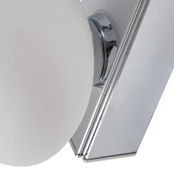 Lucande LED badkamer wandlamp Myrra, chroom, glas, 60 cm, IP44