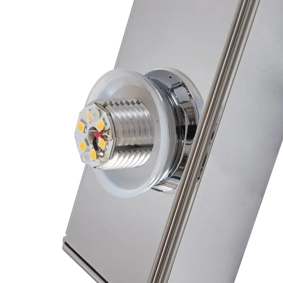 Lucande LED badkamer wandlamp Myrra, chroom, glas, 60 cm, IP44