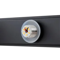 Lucande LED badkamer wandlamp Myrra, zwart, glas, 60 cm, IP44