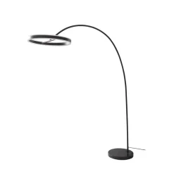 Lucande LED booglamp Jekta, zwart, 183 cm, dimbaar