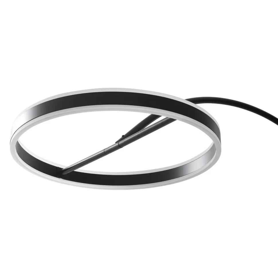 Lucande LED booglamp Jekta, zwart, 183 cm, dimbaar