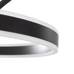 Lucande LED booglamp Jekta, zwart, 183 cm, dimbaar