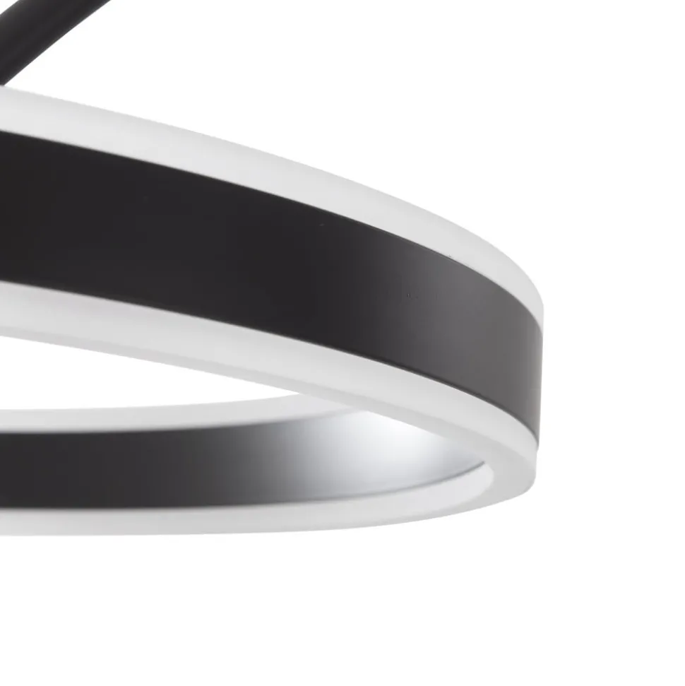 Lucande LED booglamp Jekta, zwart, 183 cm, dimbaar