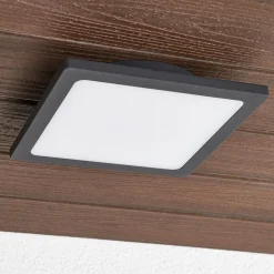 Lucande LED buiten plafondlamp Mabella, 23 cm, antraciet