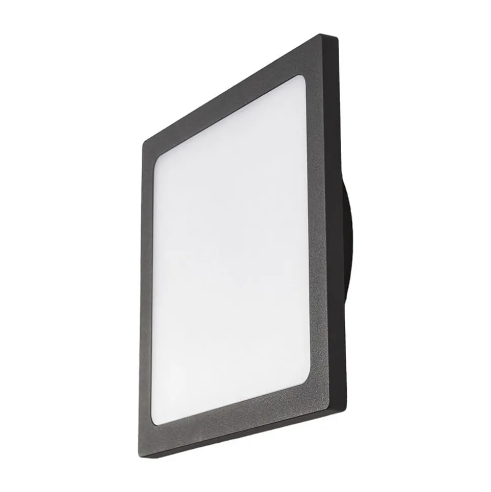 Lucande LED buiten plafondlamp Mabella, 23 cm, antraciet