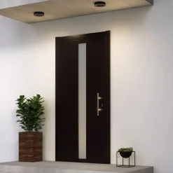 Lucande LED buiten plafondlamp Kelissa, rond, zwart