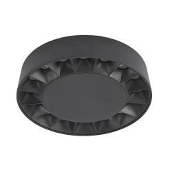 Lucande LED buiten plafondlamp Kelissa, rond, zwart