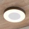 Lucande LED buiten plafondlamp Sora, rond, sensor, IP54