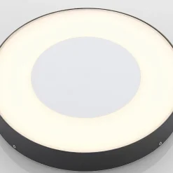 Lucande LED buiten plafondlamp Sora, rond, sensor, IP54
