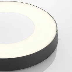 Lucande LED buiten plafondlamp Sora, rond, sensor, IP54