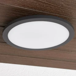 Lucande LED buiten plafondlamp Malena, bewegingsmelder, IP65