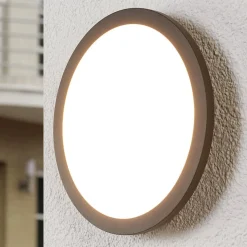 Lucande LED buiten plafondlamp Malena, bewegingsmelder, IP65