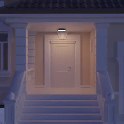 Lucande LED buiten plafondlamp Malena, bewegingsmelder, IP65