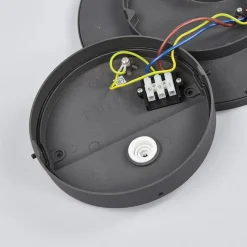 Lucande LED buiten plafondlamp Malena, bewegingsmelder, IP65