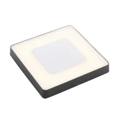 Lucande LED buiten plafondlamp Sora, hoekig, sensor, IP54