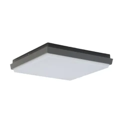 Lucande LED buiten plafondlamp Amra, 30 cm, hoekig, antraciet