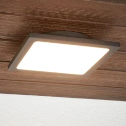 Lucande LED buiten plafondlamp Mabella, 23 cm, sensor, IP65