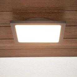 Lucande LED buiten plafondlamp Mabella, 23 cm, sensor, IP65