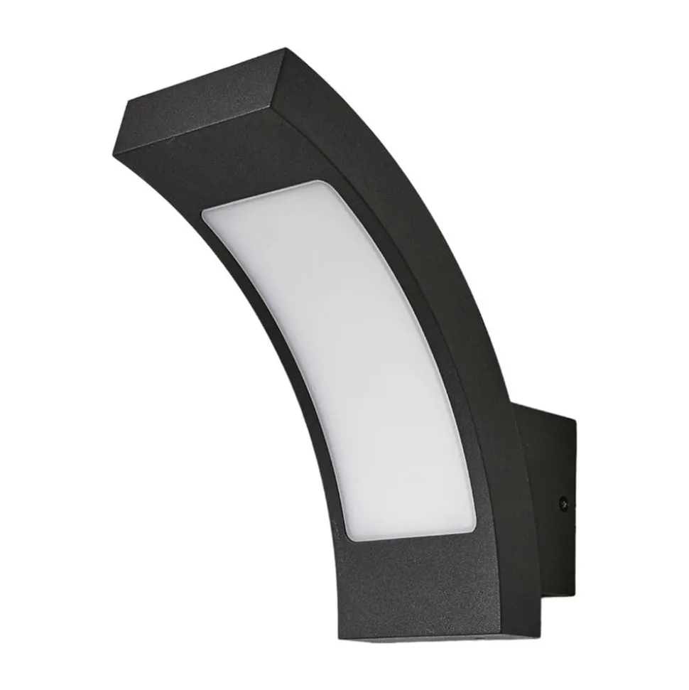 Lucande LED buiten wandlamp Juvia, 19 cm, antraciet, IP54