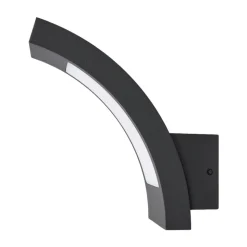 Lucande LED buiten wandlamp Juvia, 19 cm, antraciet, IP54