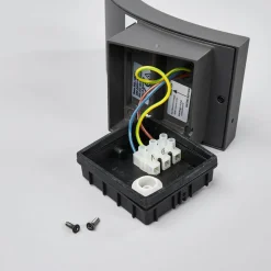 Lucande LED buiten wandlamp Juvia, 19 cm, antraciet, IP54