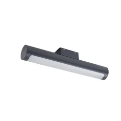 Lucande LED buiten wandlamp Tuberia, antraciet, metaal, Ø 7cm